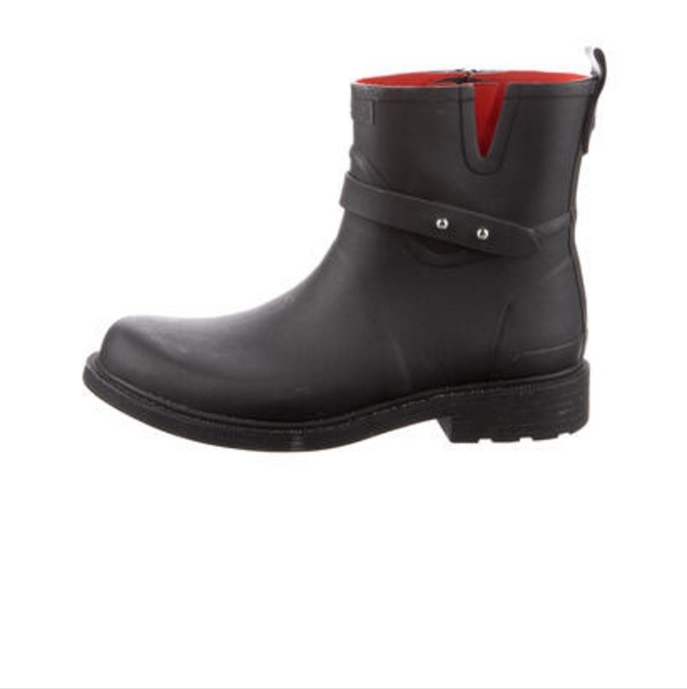 Rag & Bone black moto rain boots